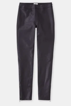 Closed Leather Leggings Black Outlet