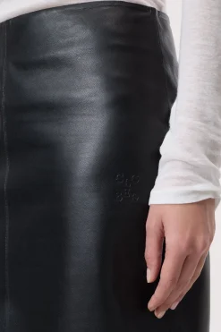 Closed Leather pencil skirt Black Discount