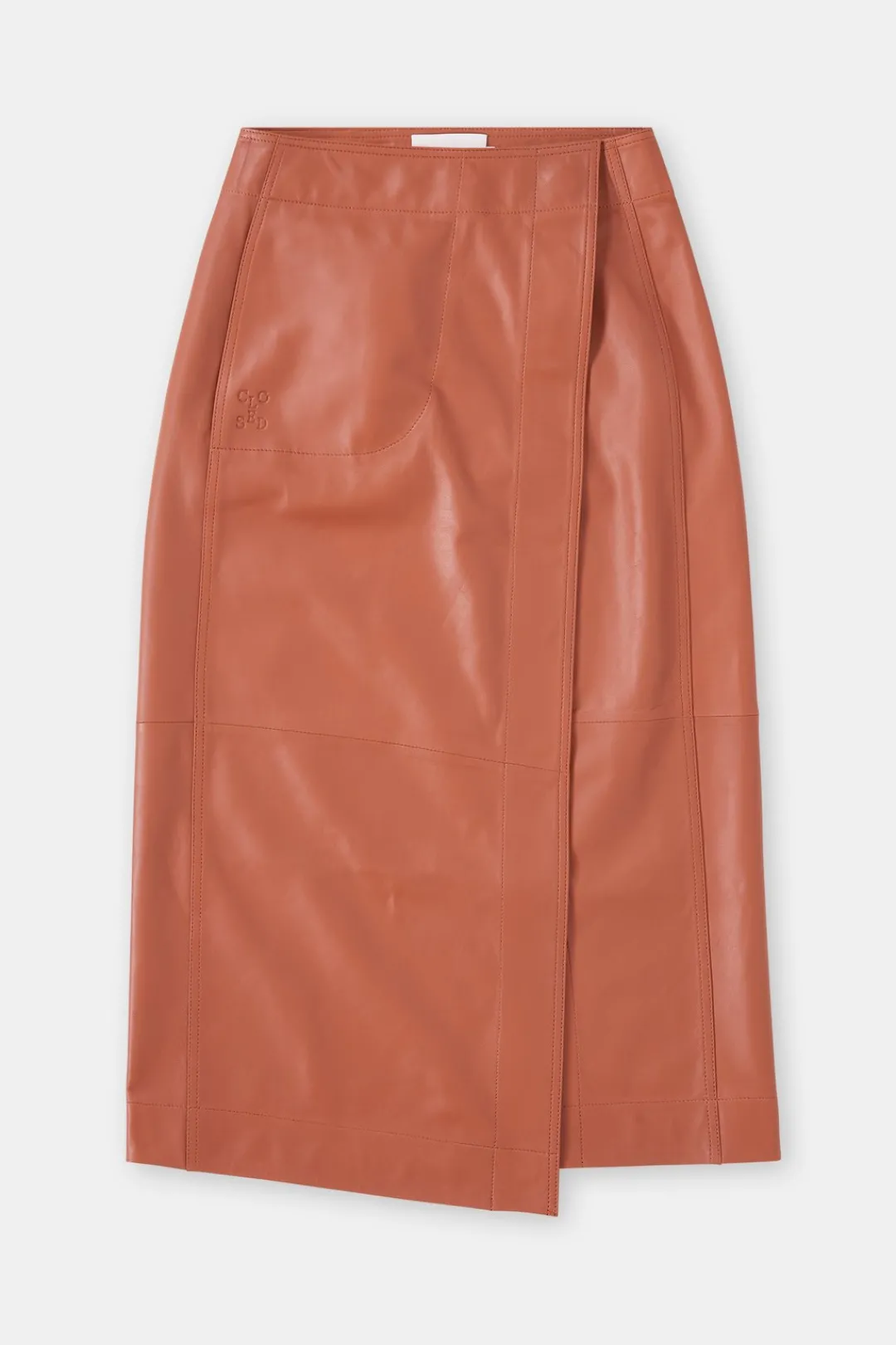 Closed Leather skirt Ferro brown Discount
