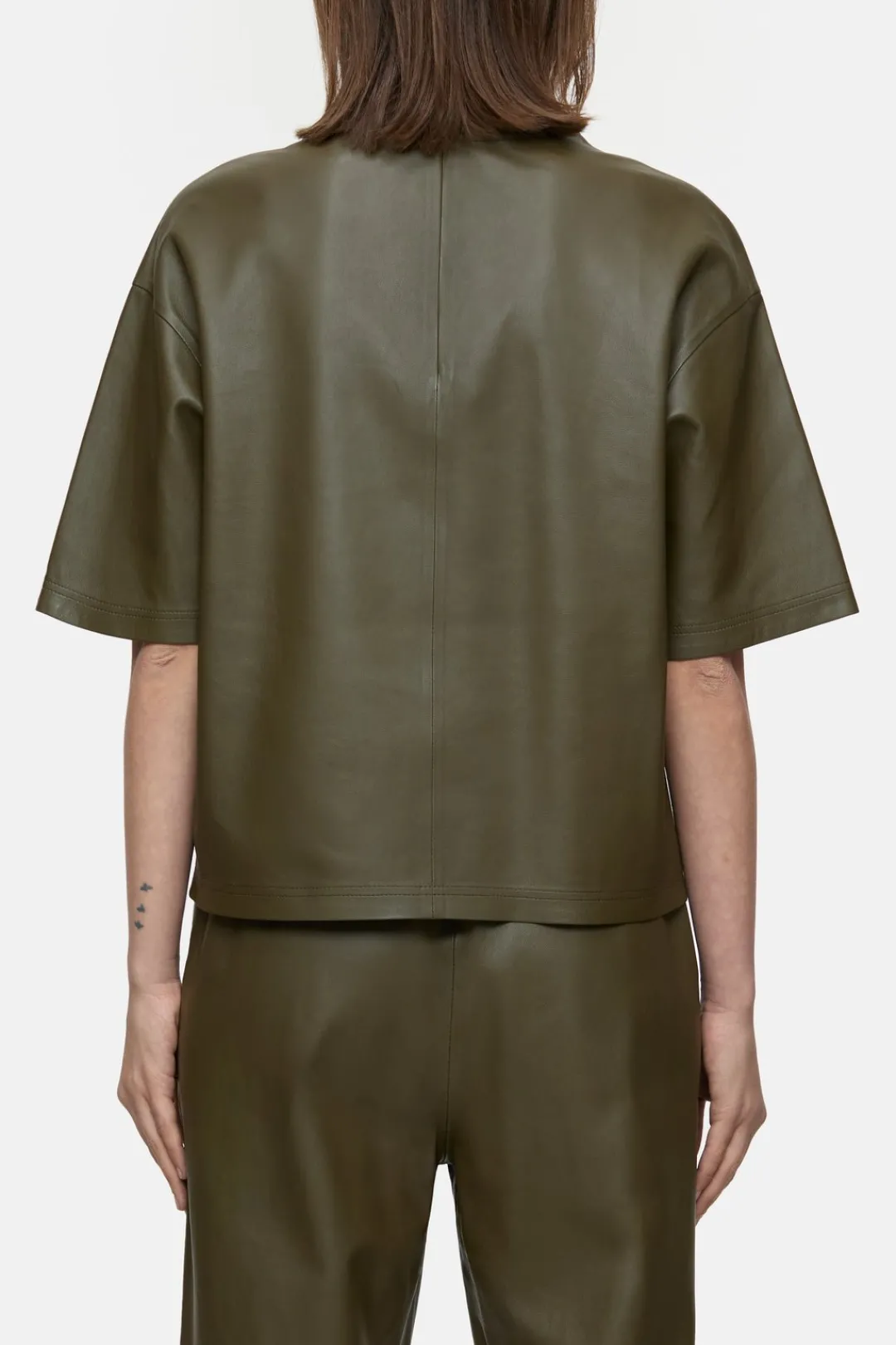 Closed Leather T-shirt Ver green Best