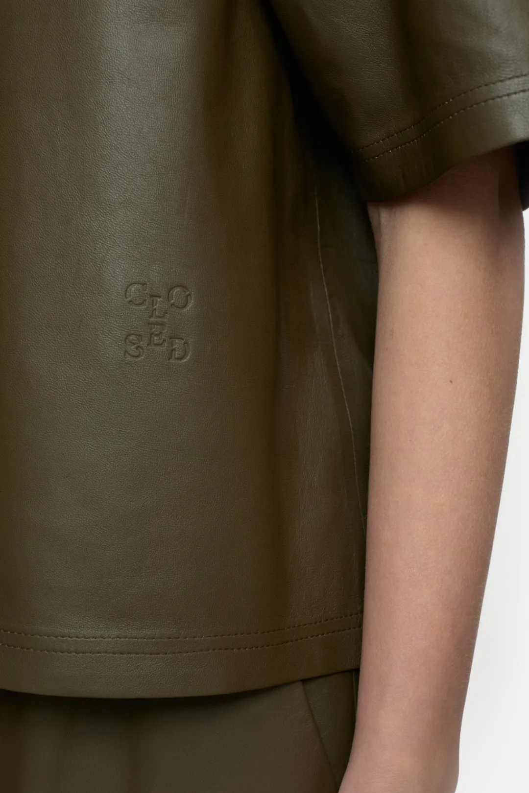 Closed Leather T-shirt Ver green Best