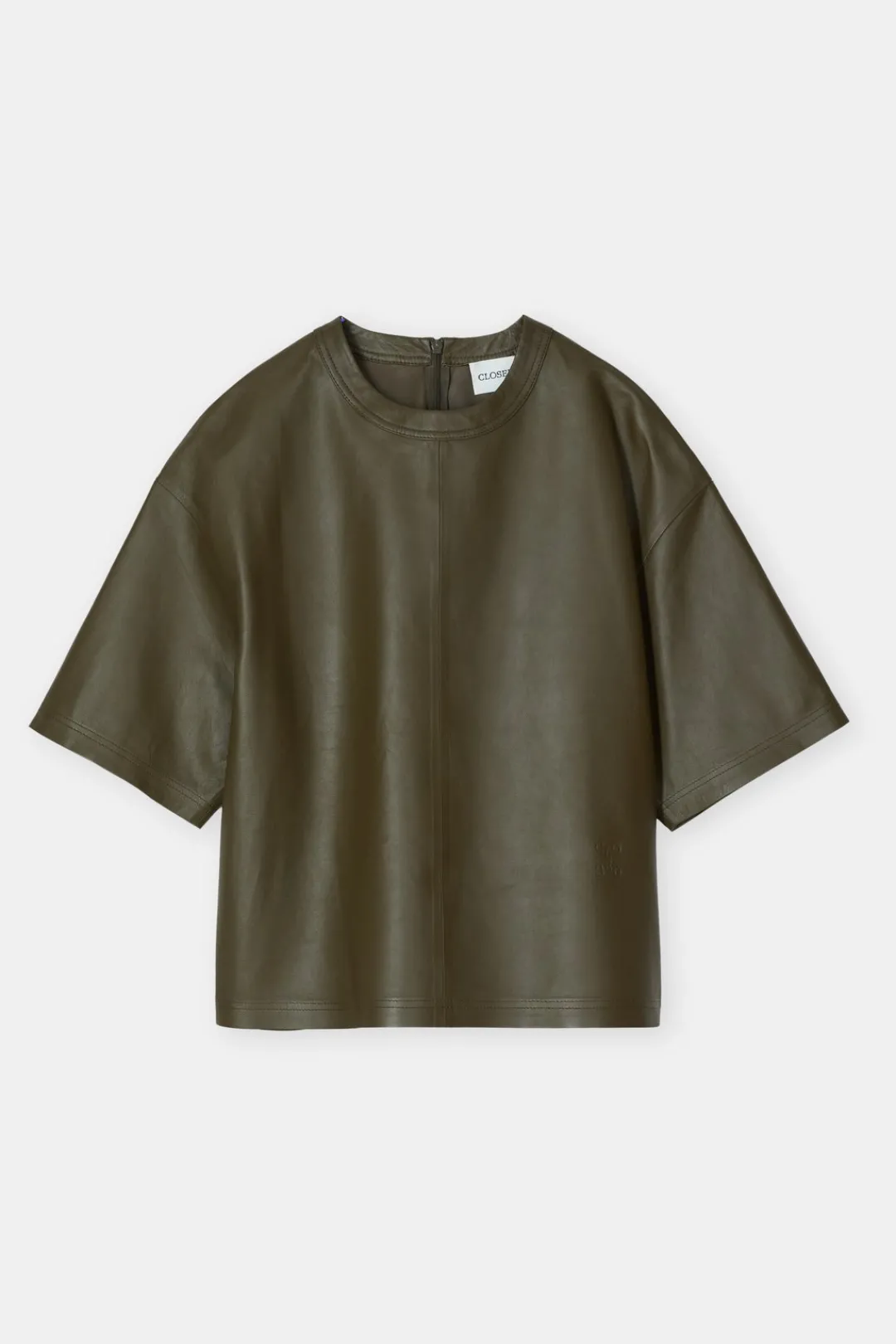 Closed Leather T-shirt Ver green Best