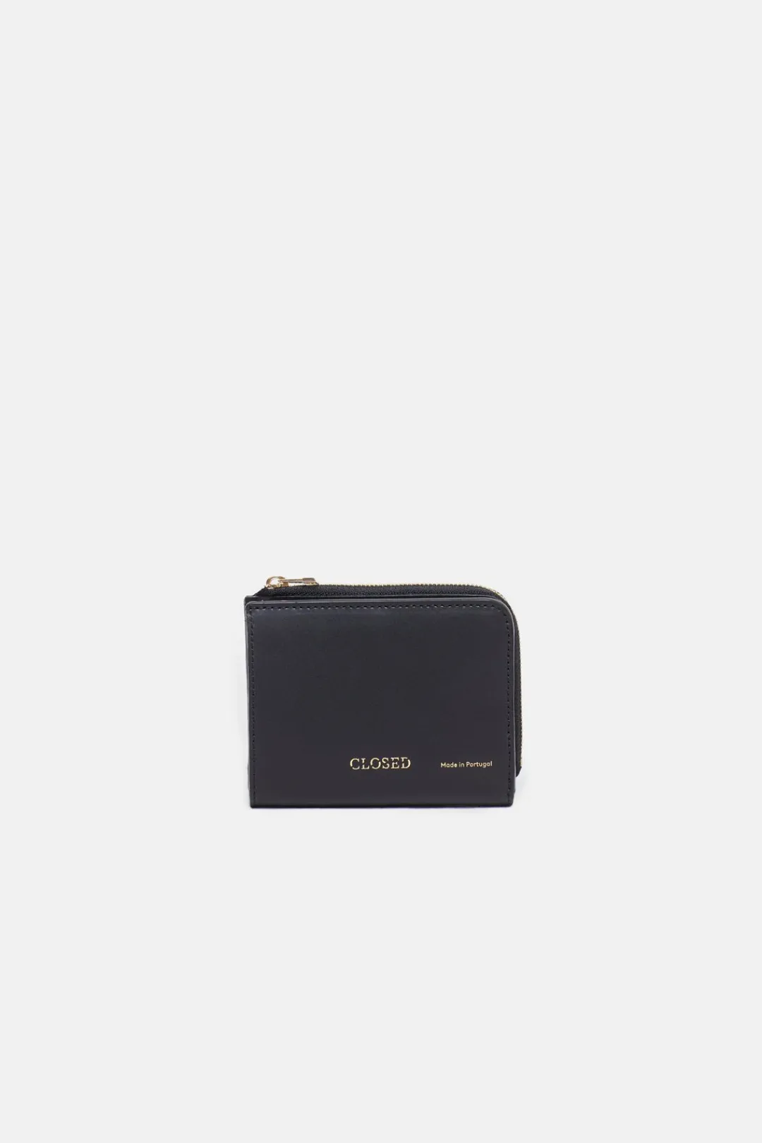 Closed Leather wallet small Black New