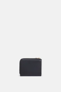Closed Leather wallet small Black New