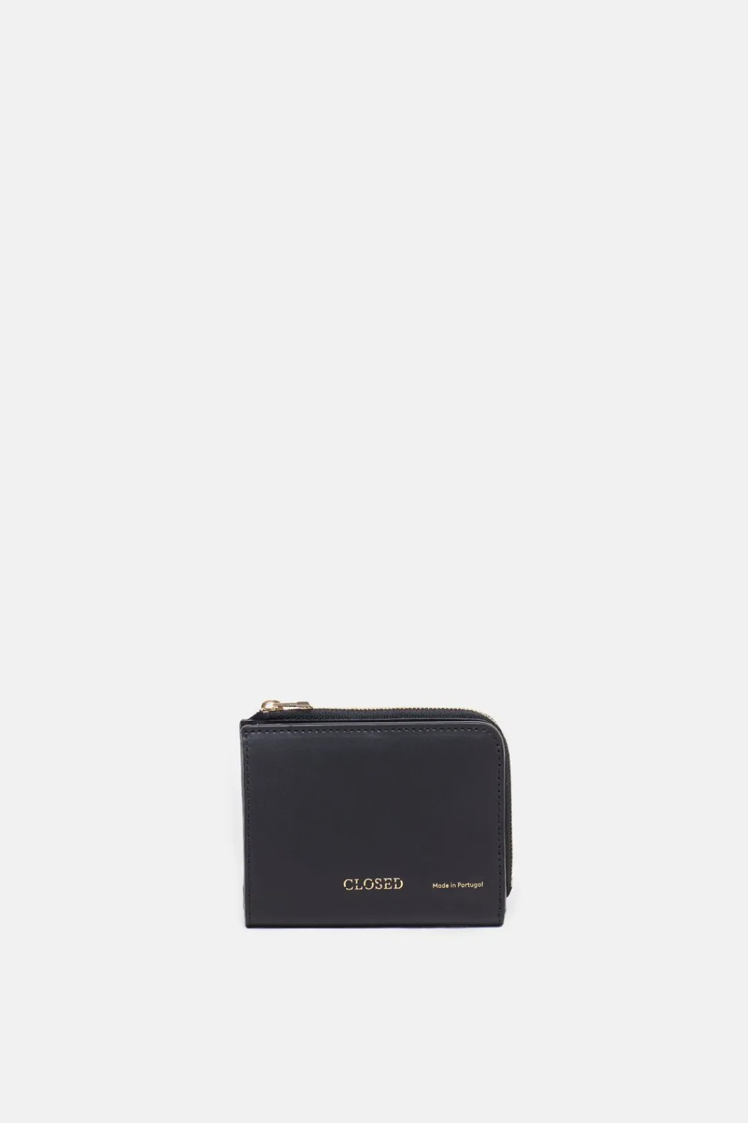 Closed Leather wallet small Black New