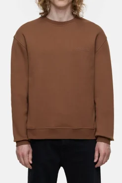 Closed Logo Crew Neck Chestnut Hot