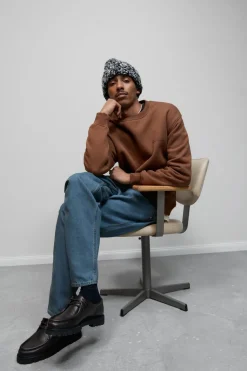 Closed Logo Crew Neck Chestnut Hot