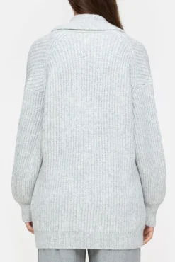 Closed Long cardigan Light grey melange Clearance