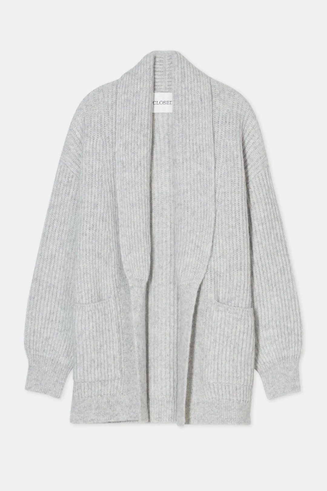 Closed Long cardigan Light grey melange Clearance