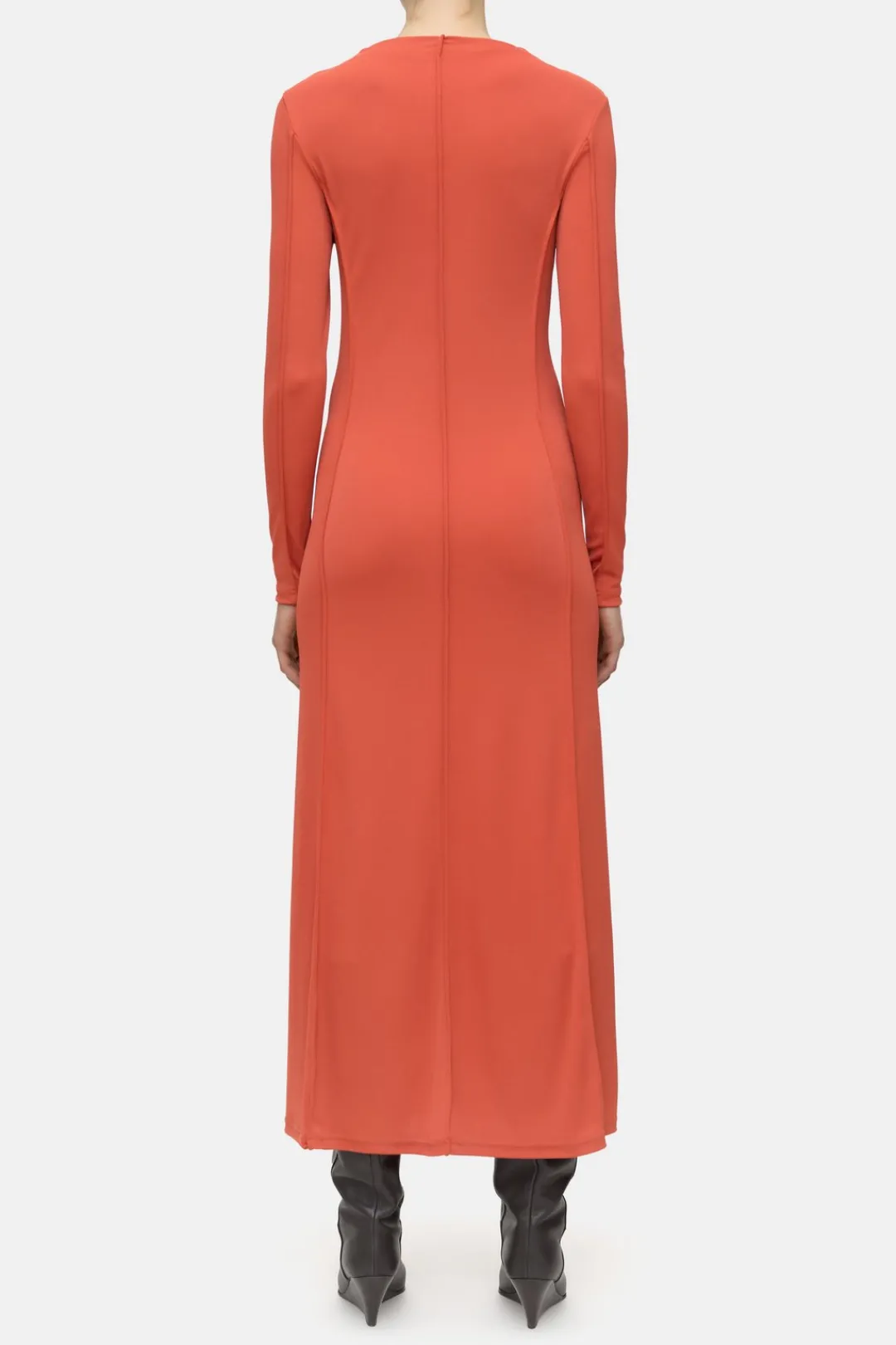 Closed Long jersey dress Aperol red Outlet