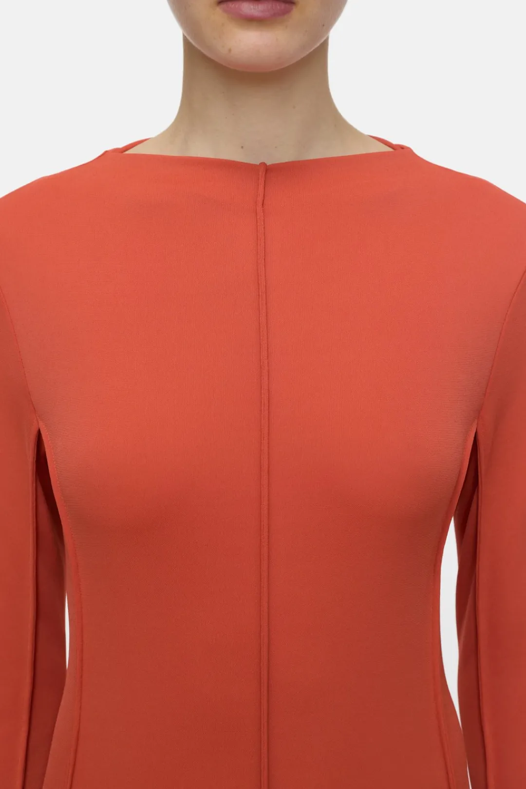 Closed Long jersey dress Aperol red Outlet