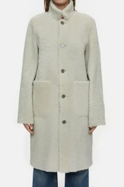 Closed Long lambskin coat Shortbread beige Sale