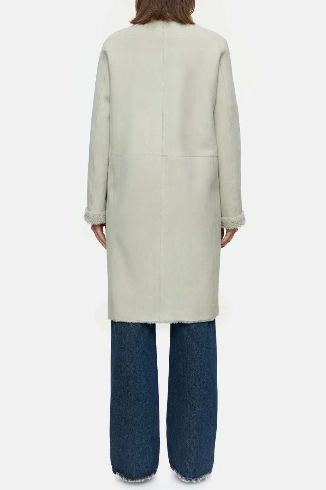 Closed Long lambskin coat Shortbread beige Sale