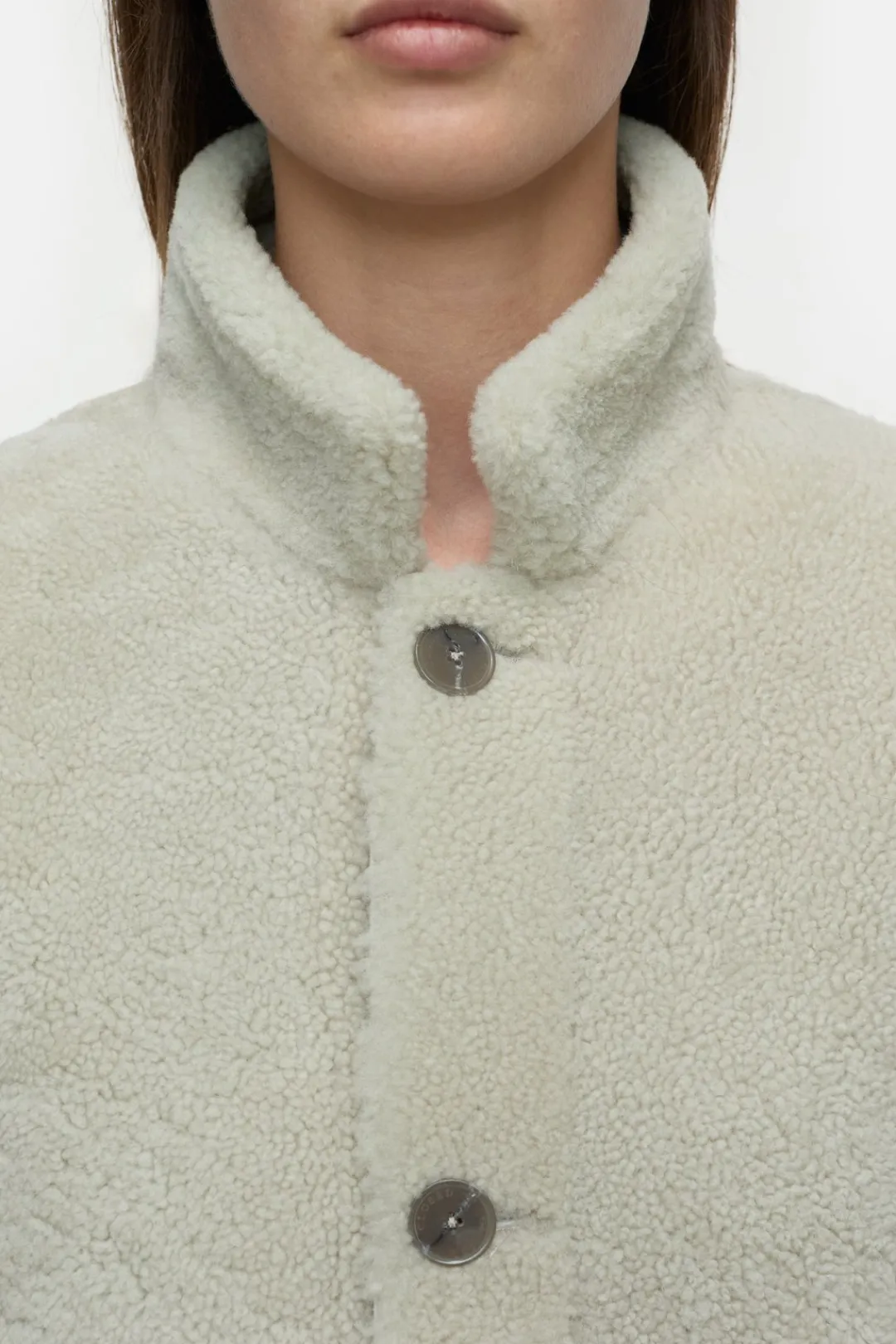 Closed Long lambskin coat Shortbread beige Sale