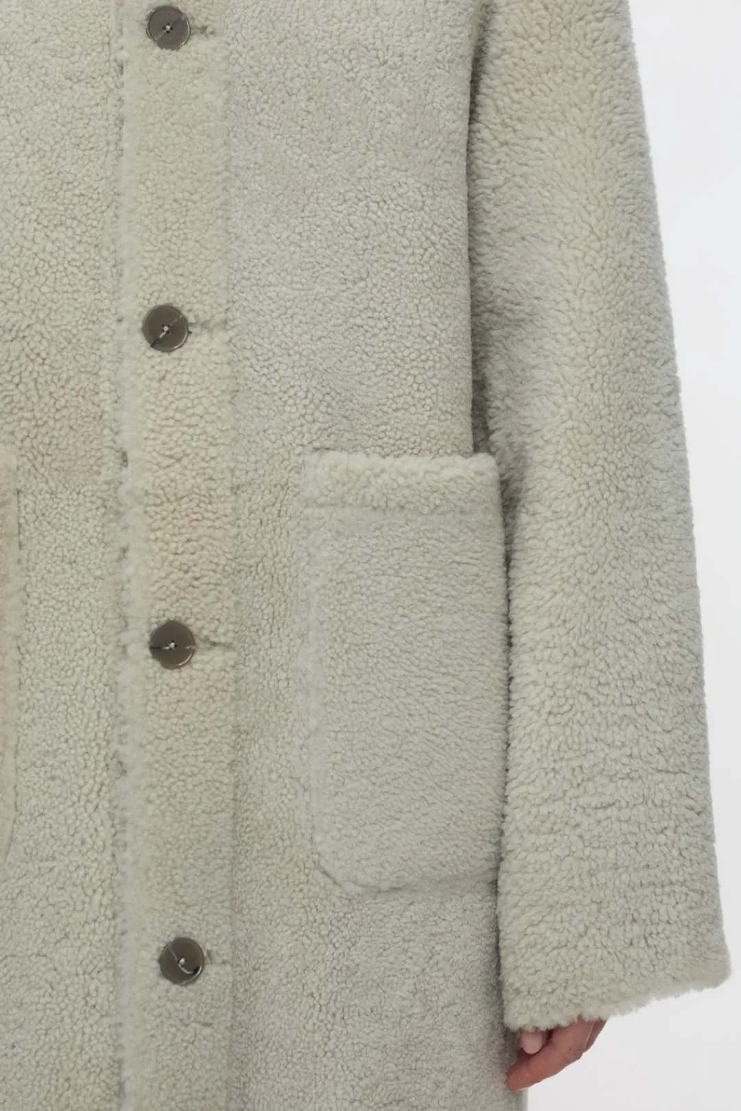 Closed Long lambskin coat Shortbread beige Sale