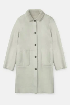 Closed Long lambskin coat Shortbread beige Sale