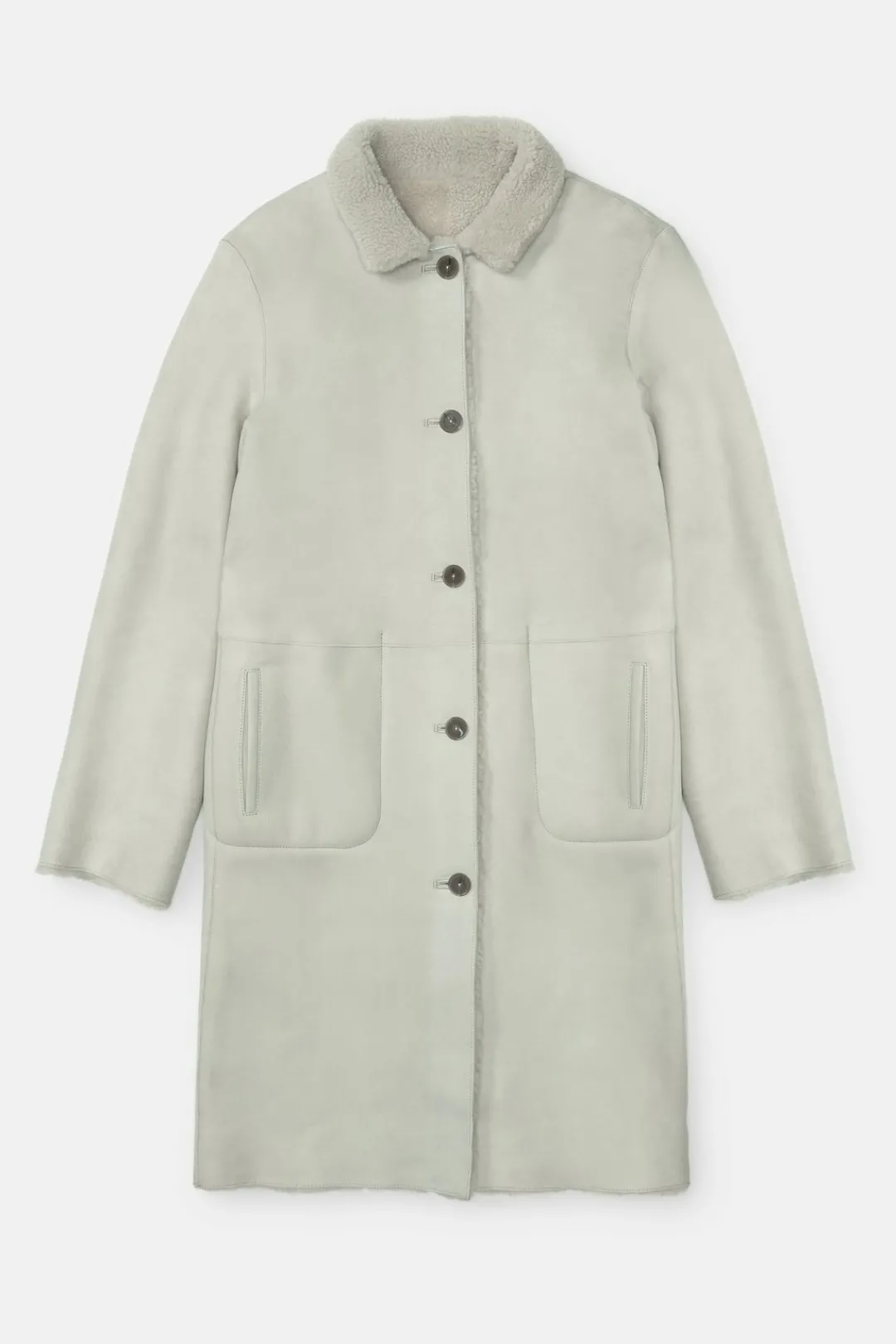 Closed Long lambskin coat Shortbread beige Sale