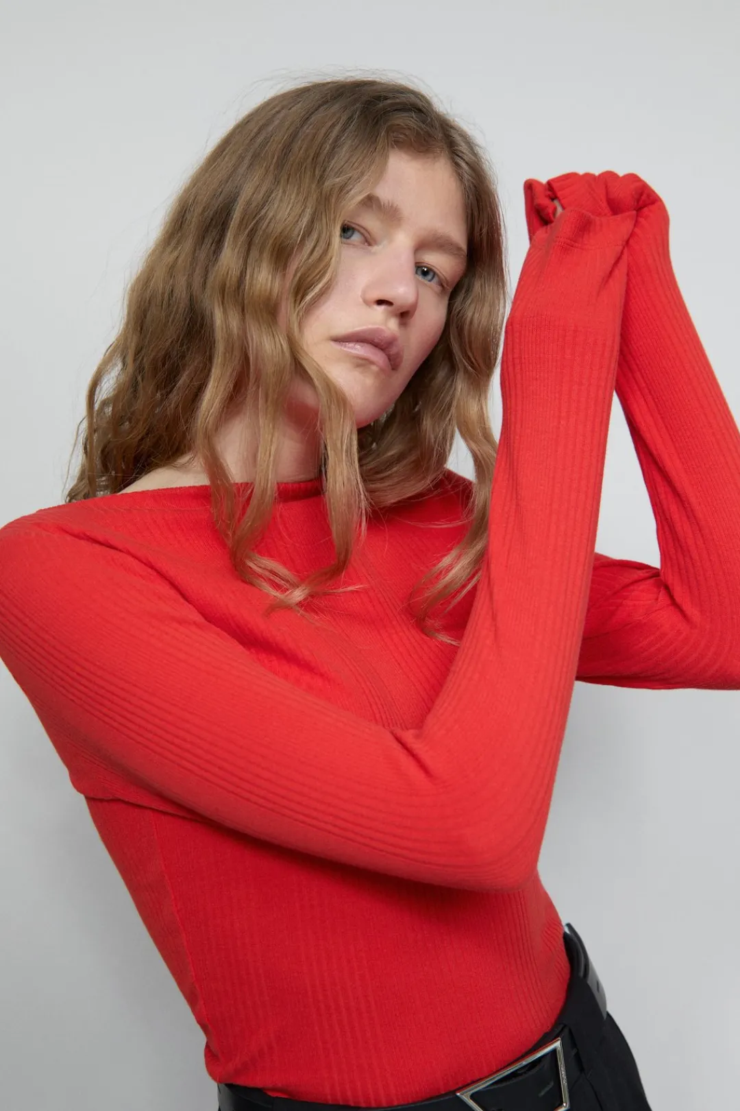 Closed Long sleeve shirt Chili pepper red Outlet
