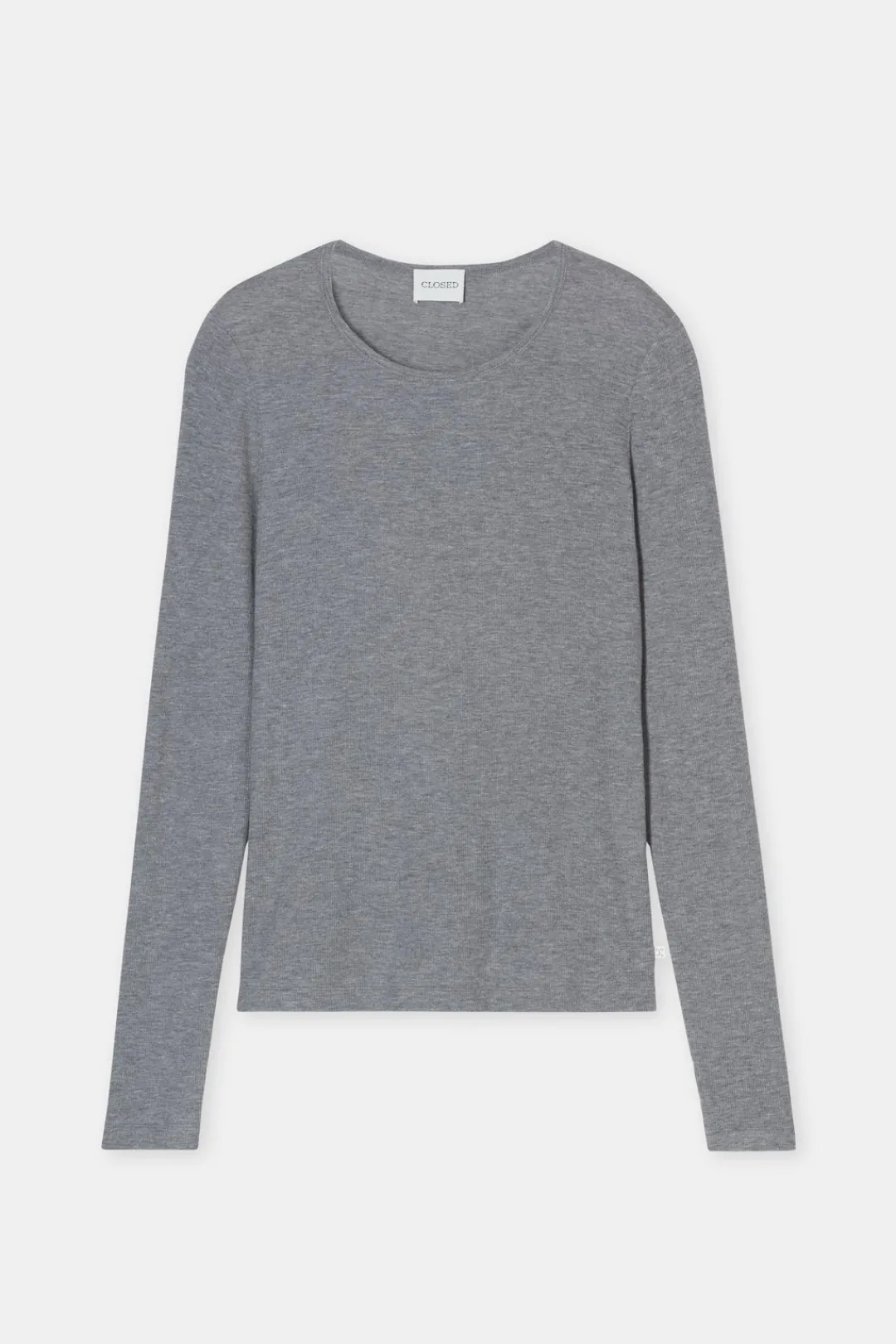 Closed Longsleeve in cashmere blend Light grey melange Sale