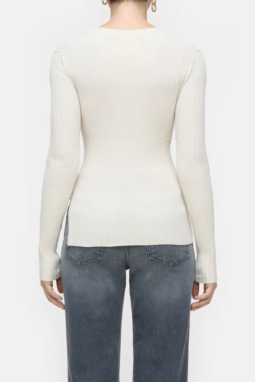 Closed Long-sleeved knit shirt Raw silk Hot