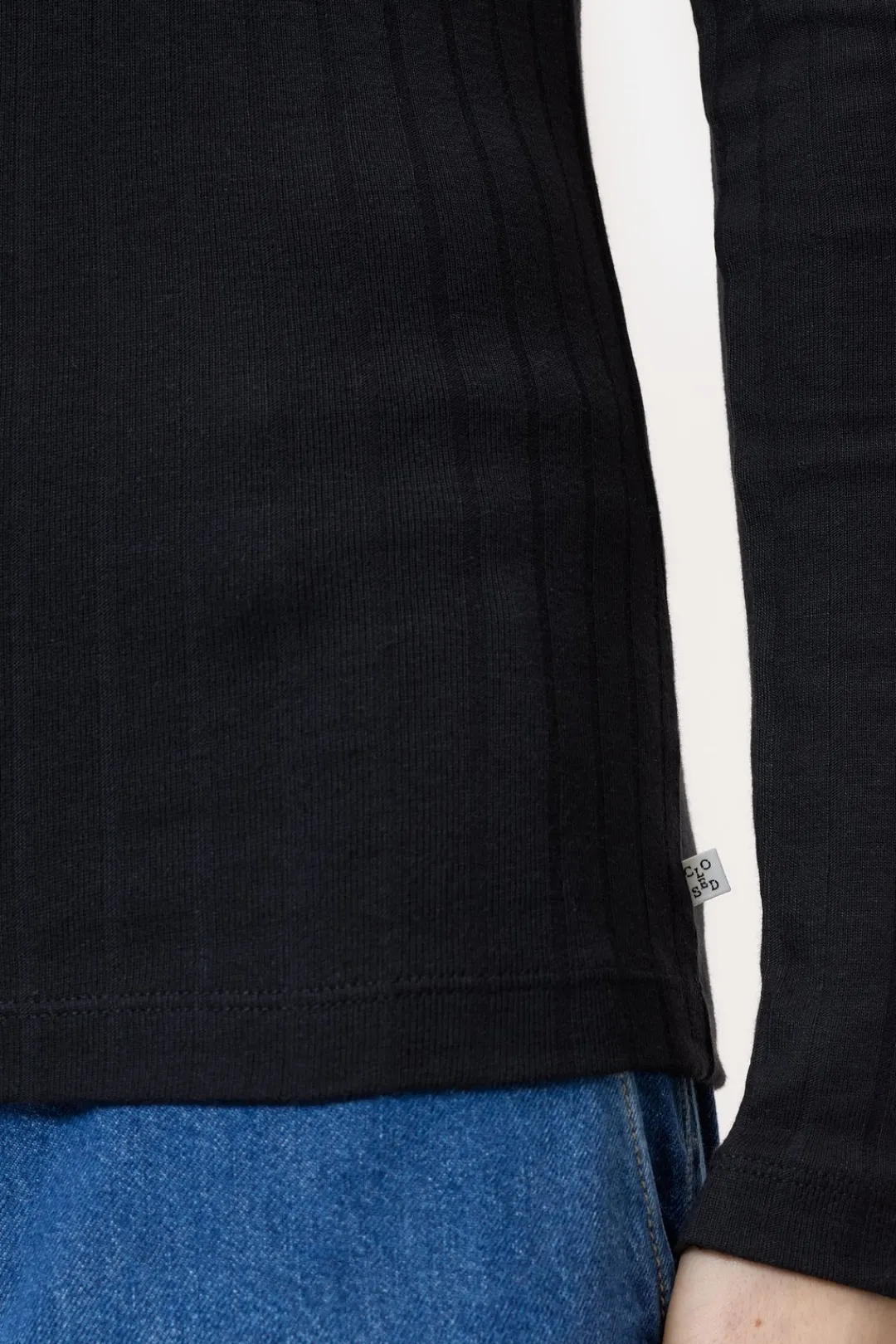 Closed Long-sleeved shirt in a modal blend Black Discount