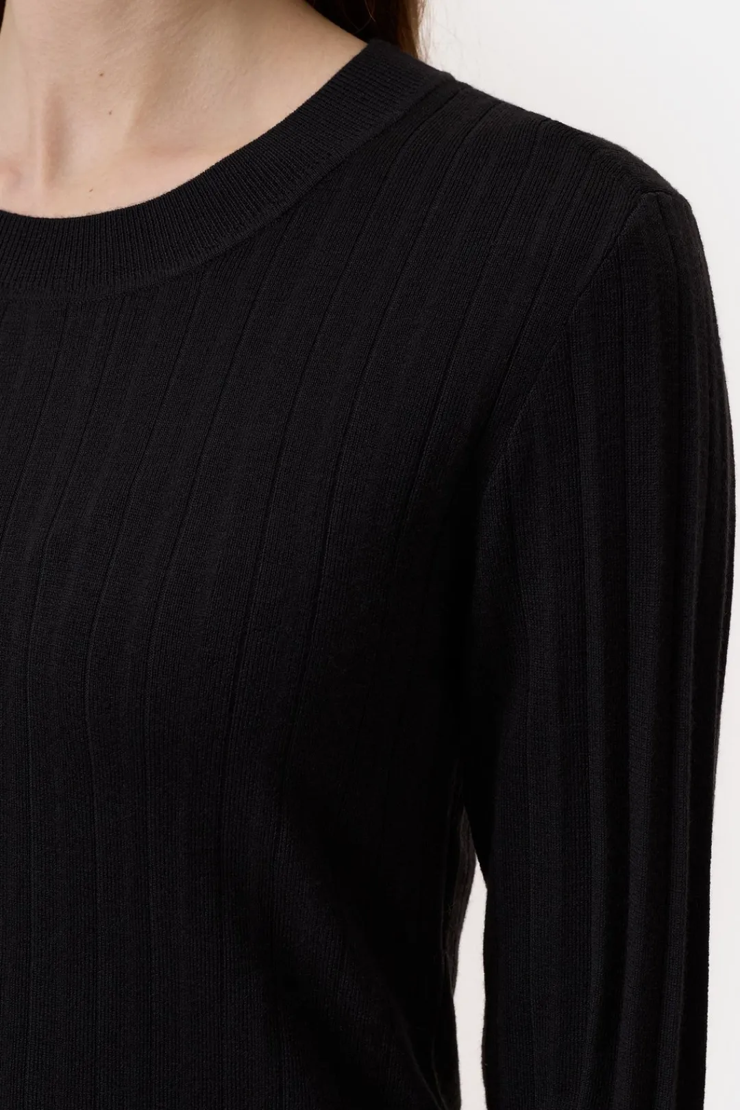 Closed Long-sleeved shirt in a wool-silk blend Black Best