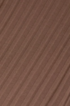 Closed Long-sleeved shirt in a wool-silk blend Cacao brown Clearance