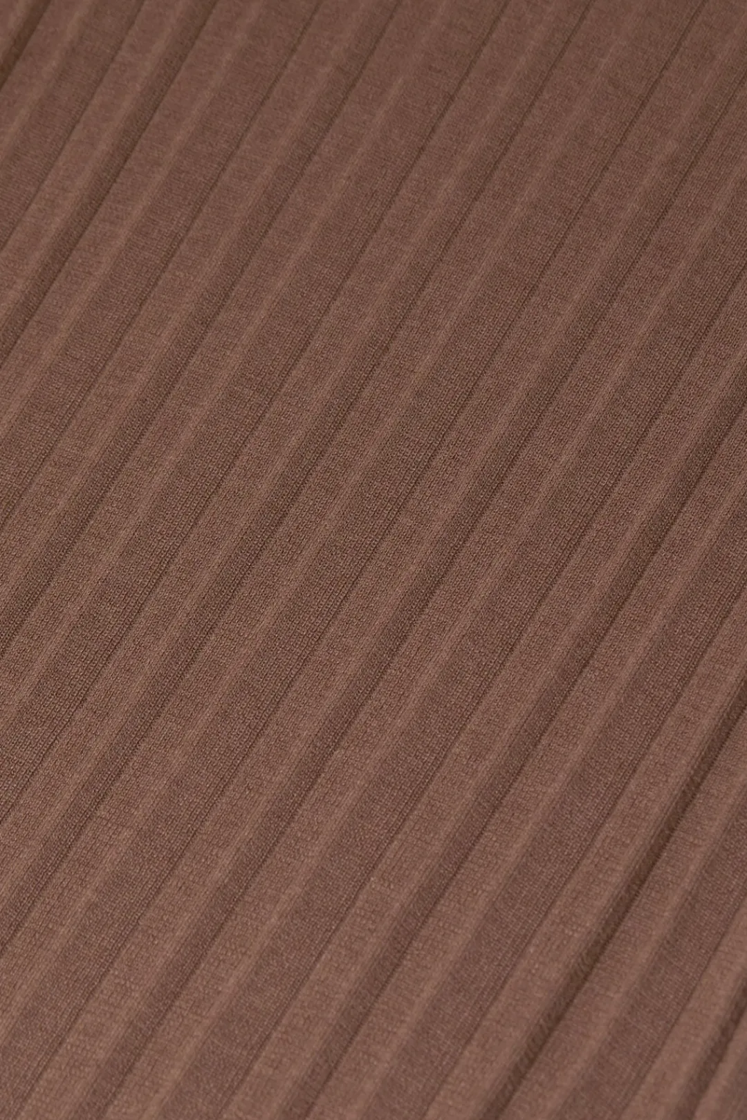 Closed Long-sleeved shirt in a wool-silk blend Cacao brown Clearance
