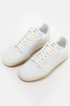 Closed Low leather trainers White Outlet