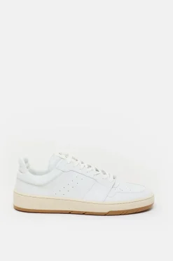 Closed Low leather trainers White Outlet