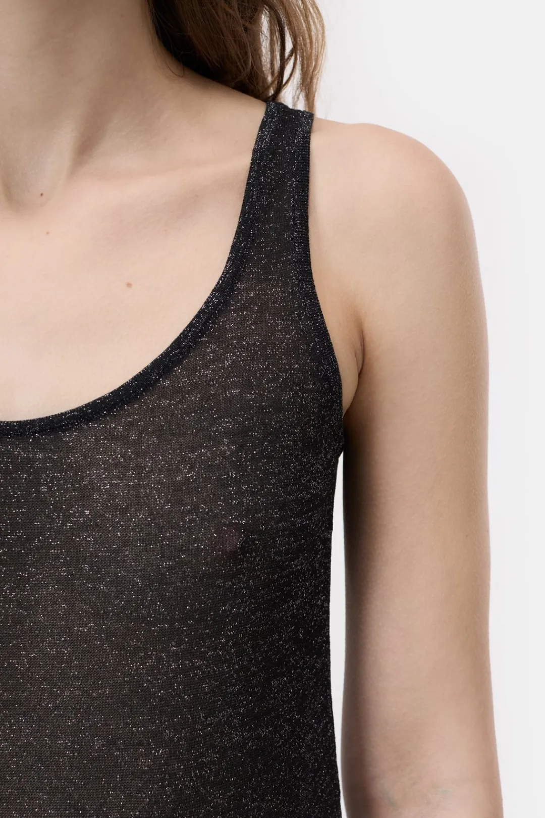 Closed Lurex knitted top Black Online