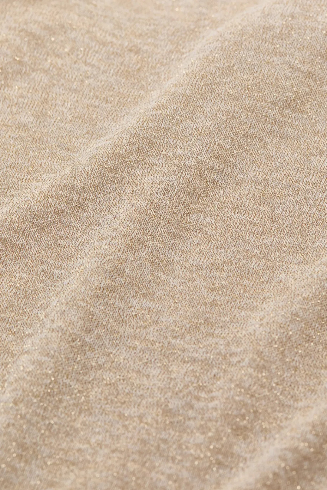 Closed Lurex round neck jumper Pearl beige Discount