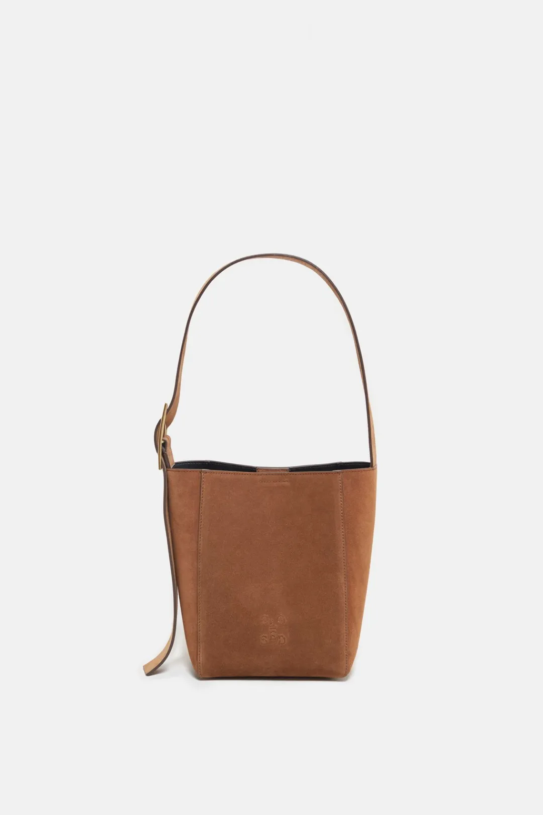 Closed Medium Leather Bag Arabica espresso Discount