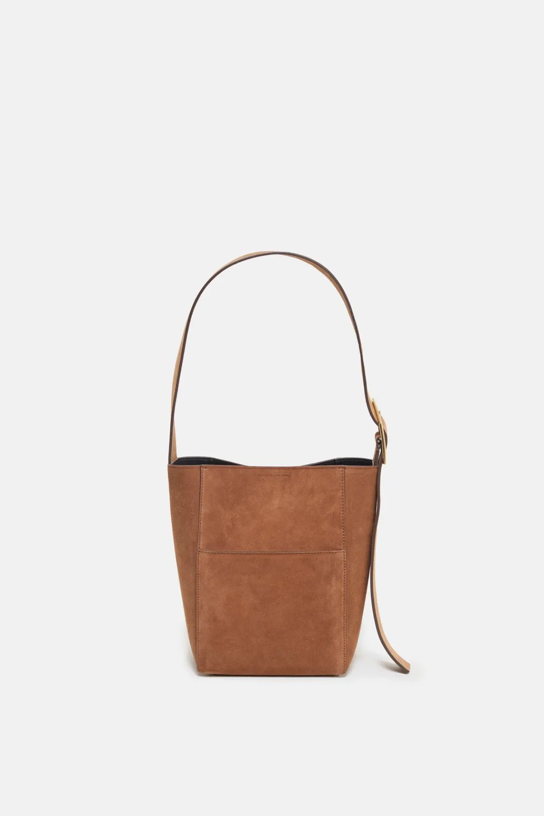 Closed Medium Leather Bag Arabica espresso Discount
