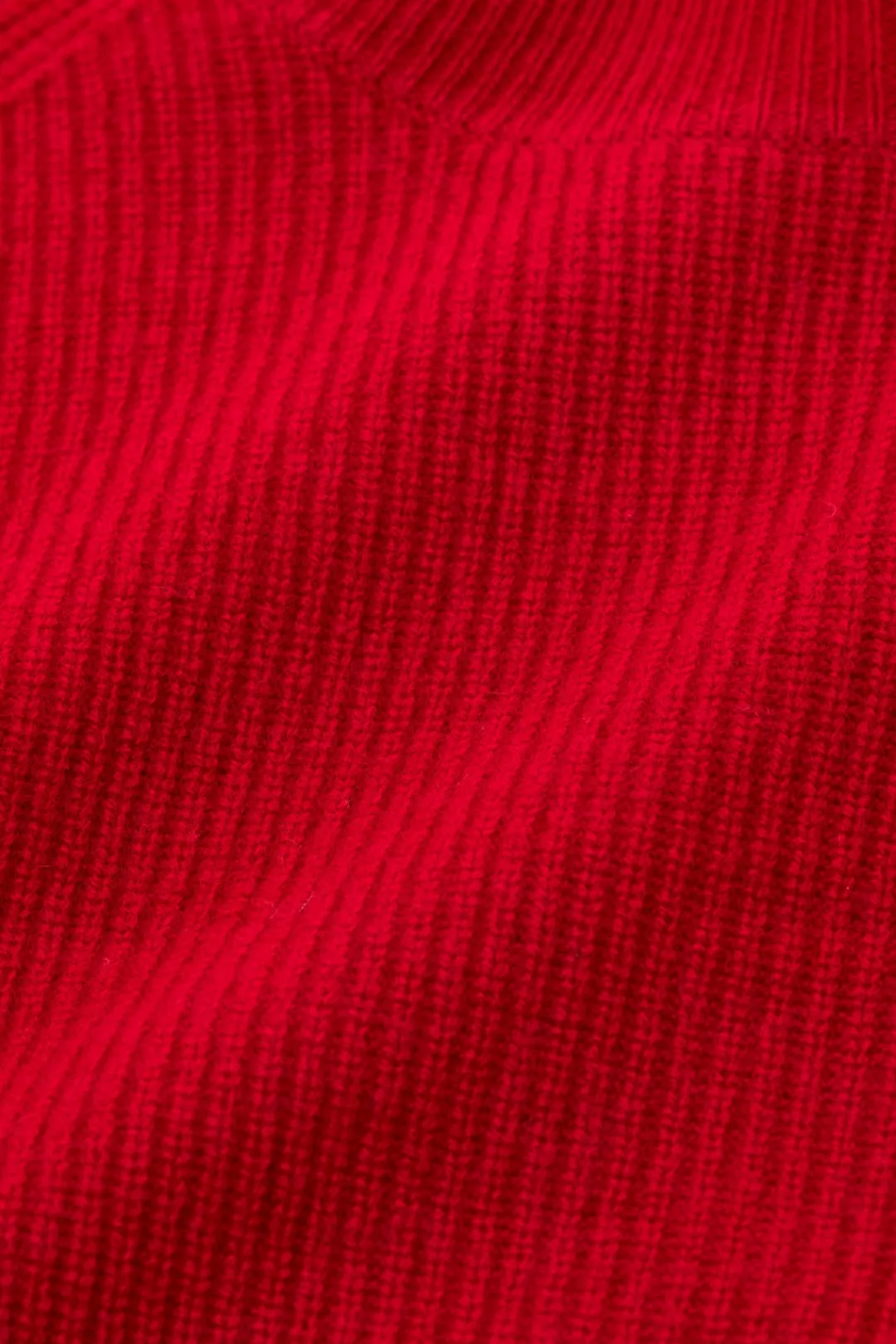 Closed Merino wool jumper Chili pepper red Clearance