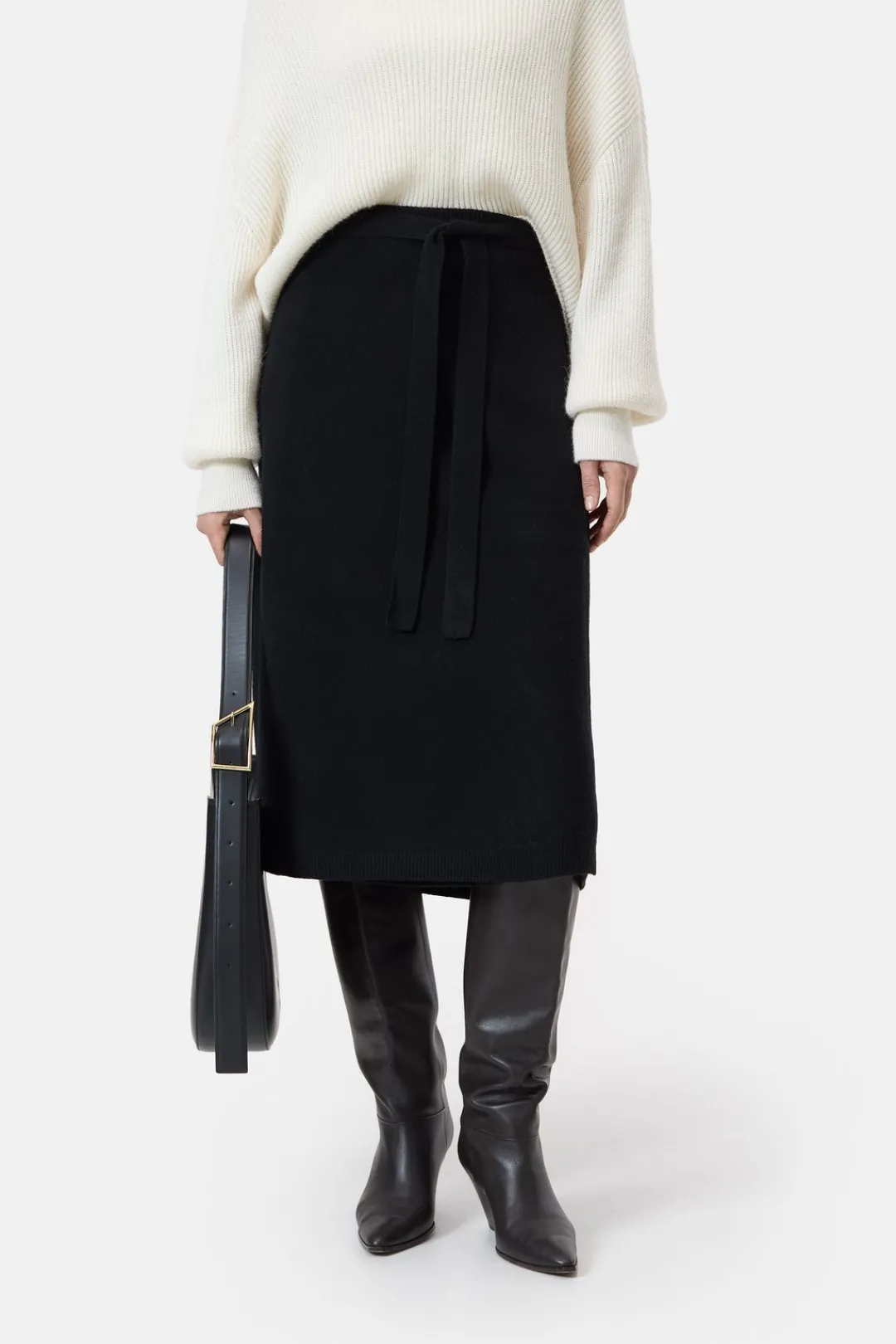 Closed Merino wool wrap skirt Black Online