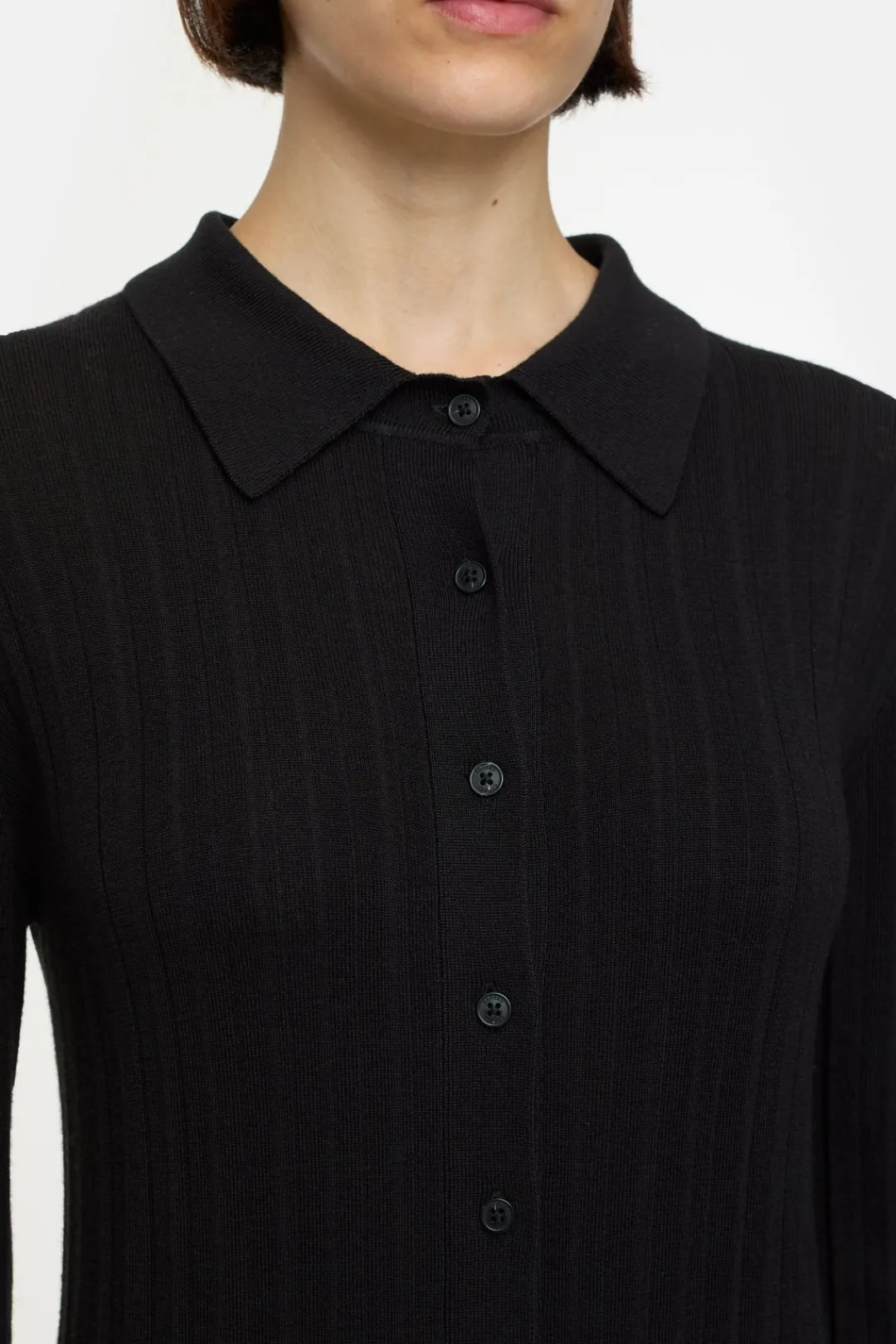 Closed Merino-Silk Blend Knit Dress Black