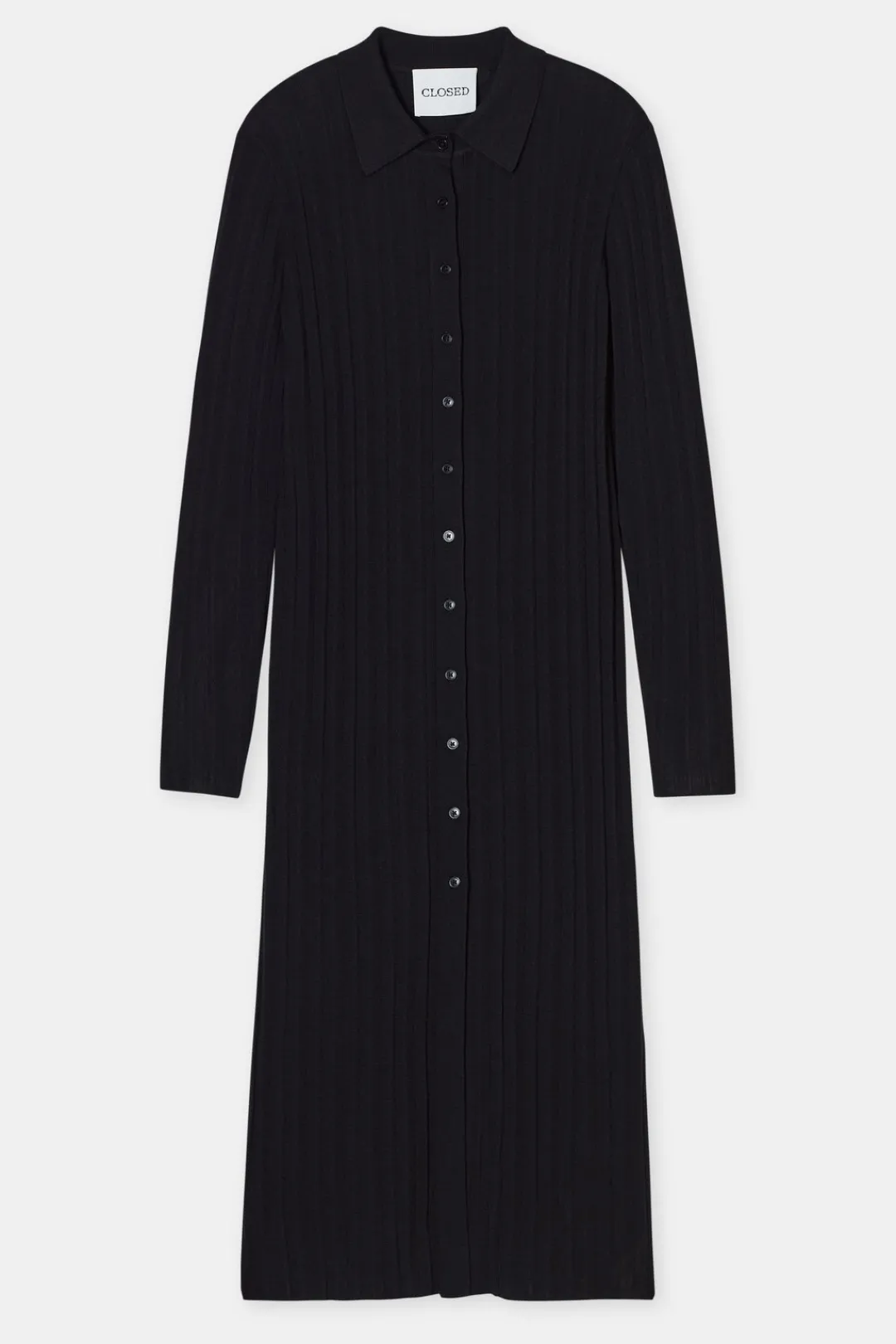 Closed Merino-Silk Blend Knit Dress Black