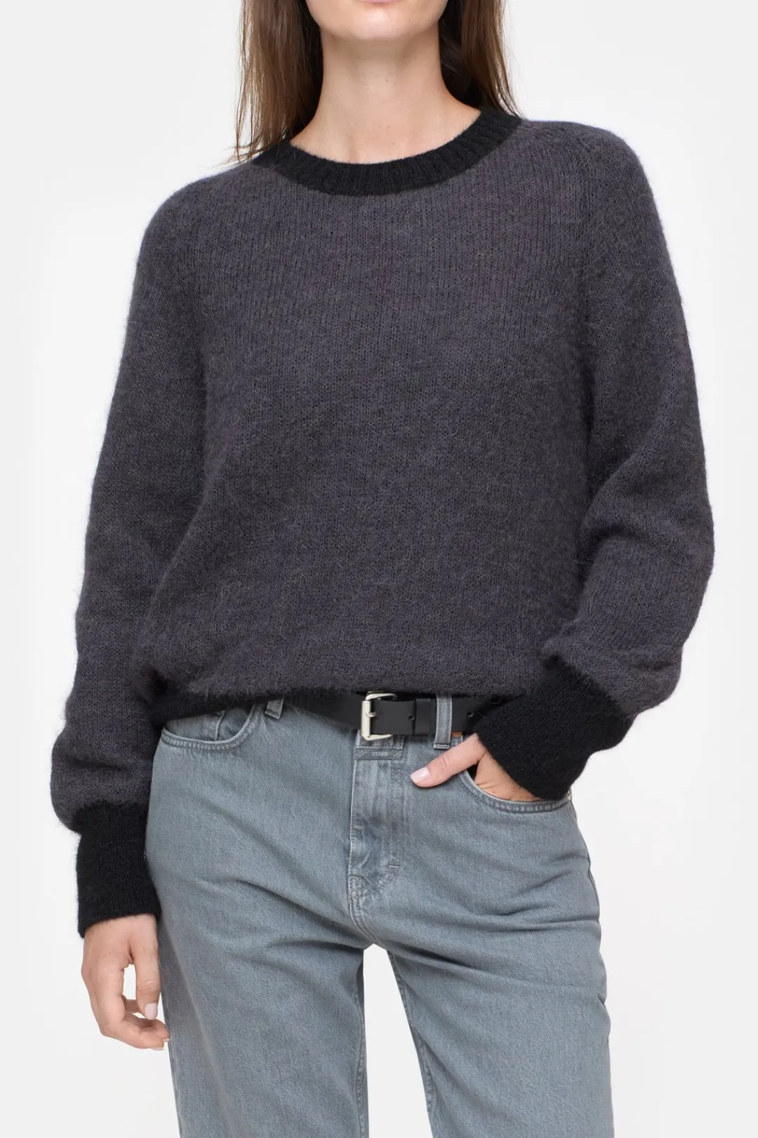 Closed Mohair mix jumper Irish coffee