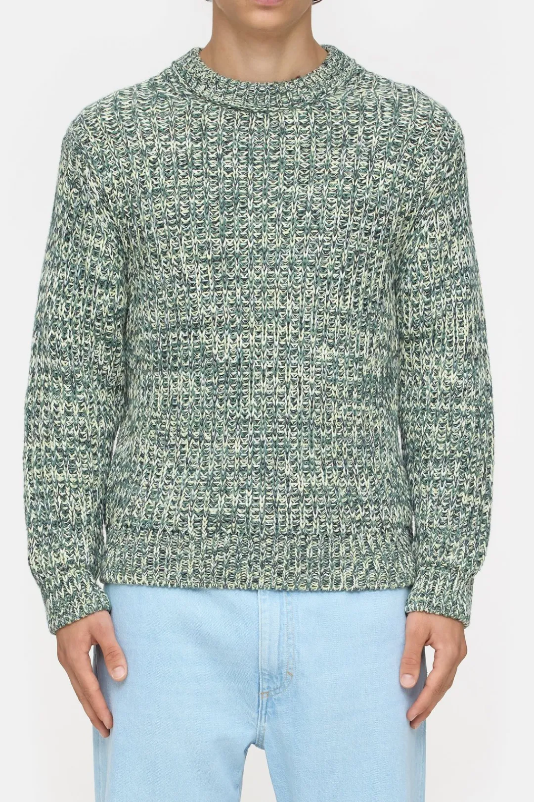 Closed Mouliné knit made from organic cotton Olive green Online