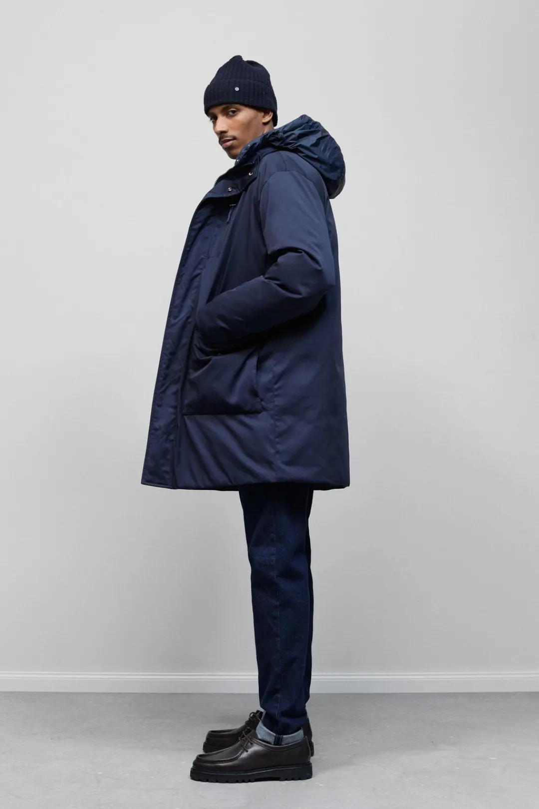 Closed Nylon winter jacket Dark night Outlet