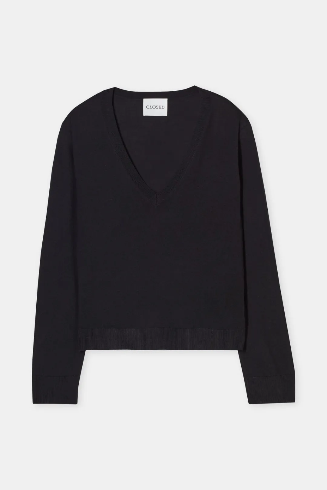 Closed Organic wool fine knit jumper Black Discount