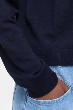 Closed Organic wool fine knit jumper Dark night Discount