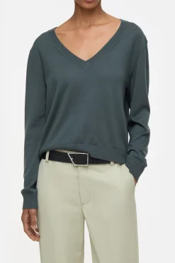 Closed Organic wool fine knit jumper Pini green Sale