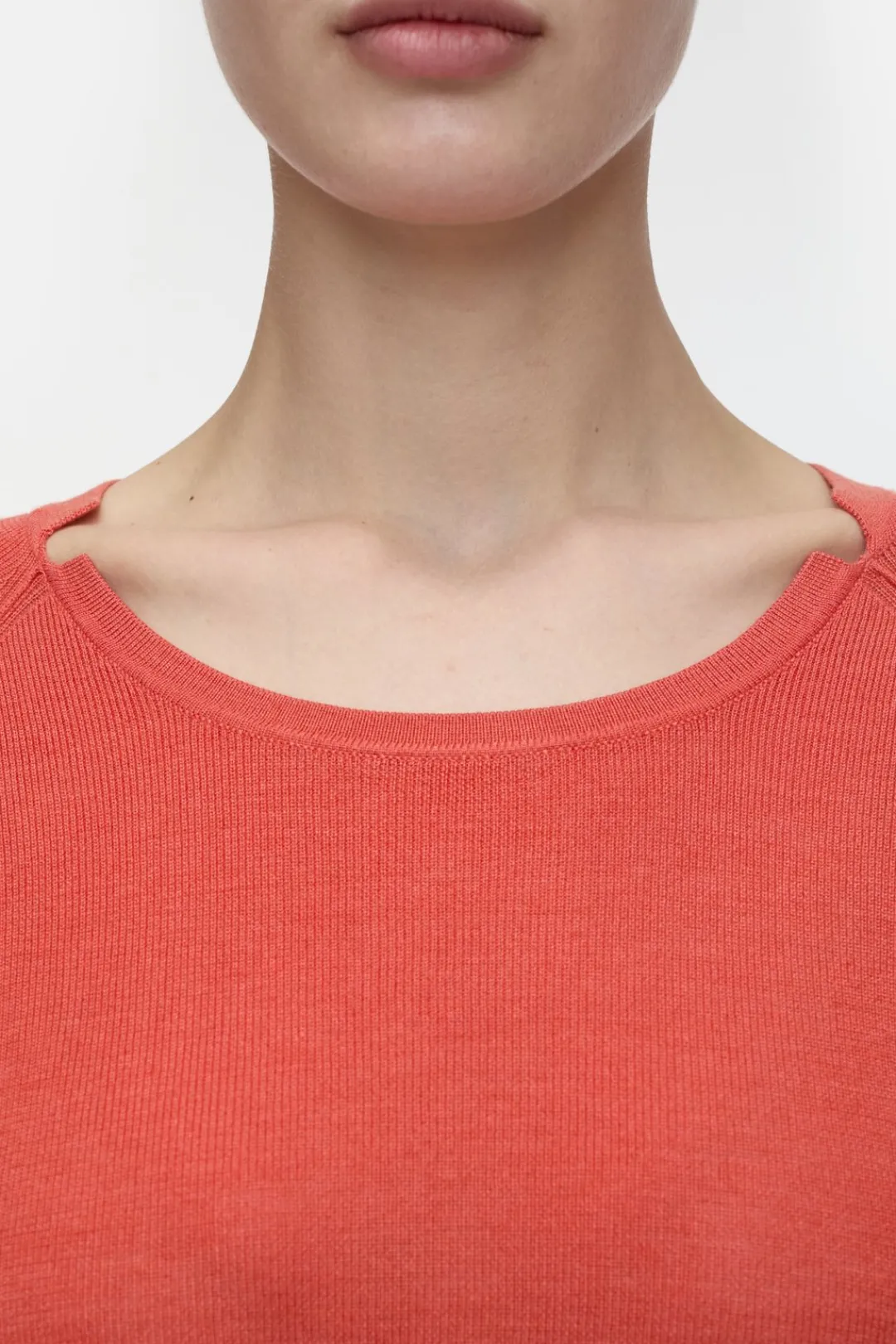 Closed Organic wool jumper Aperol red Discount