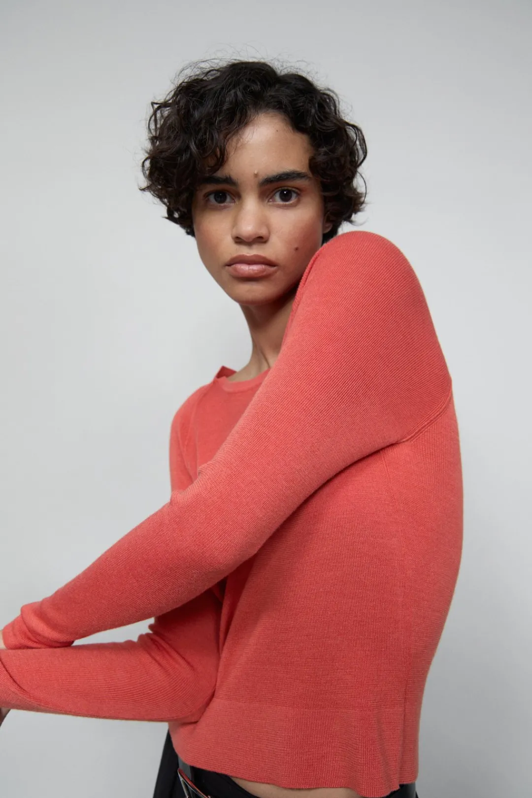 Closed Organic wool jumper Aperol red Discount