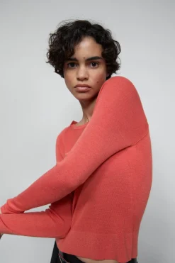 Closed Organic wool jumper Aperol red Discount