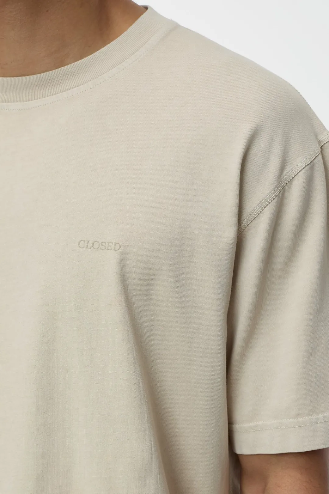 Closed Organic-cotton T-shirt Tonka beige Clearance