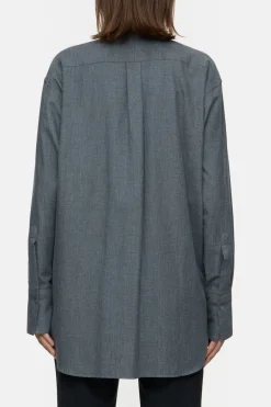 Closed Oversized shirt blouse Dark grey melange Online
