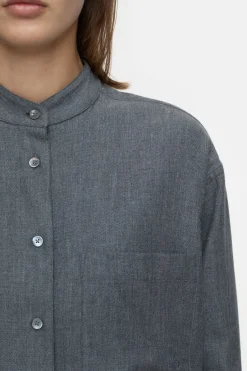 Closed Oversized shirt blouse Dark grey melange Online